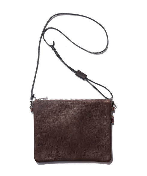 MR.OLIVE E.O.I / WATER PROOF WASHABLE LEATHER / ZIPPER SMALL SACOCHE ミスターオリーブ イーオーアイ/ウォータープルーフウォッシャブルレザー / ジッパー付きスモールサコッシュ